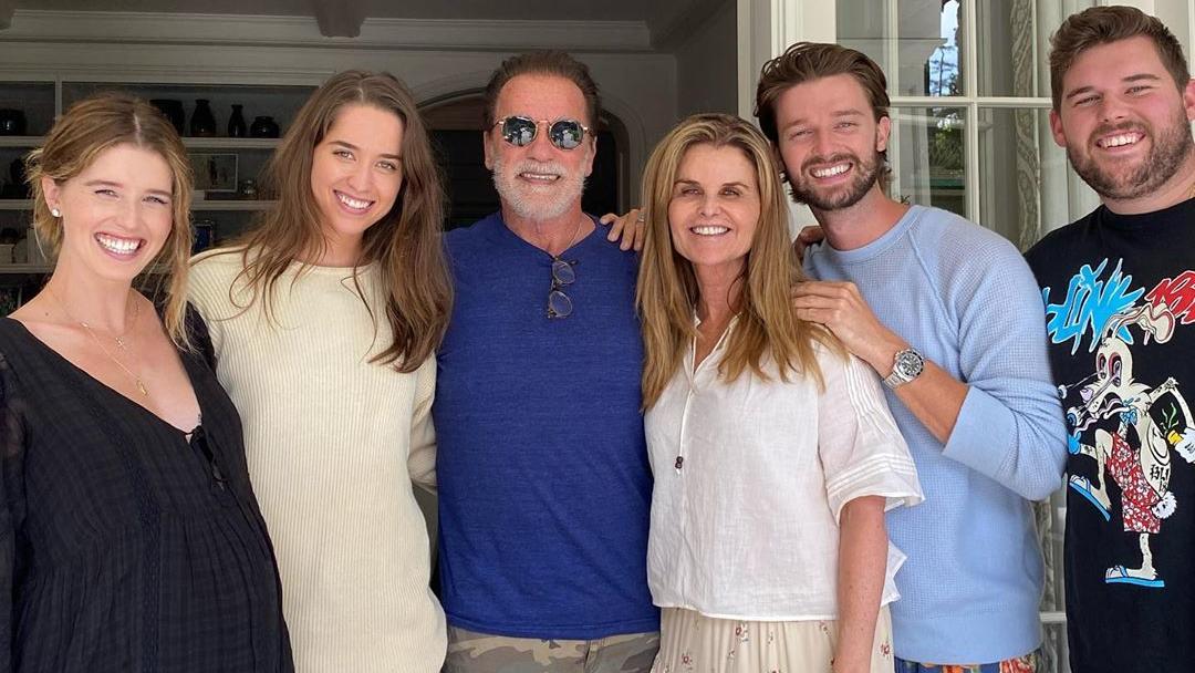 Arnold Schwarzenegger und Maria Shriver mit ihren vier Kindern Katherine, Christina, Christopher und Patrick