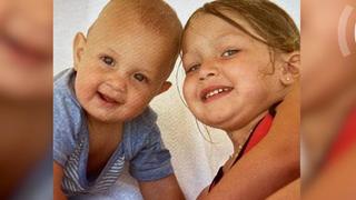 Model-Geschwister Anwar und Gigi Hadid als kleine Kinder.