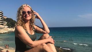 Katja Burkard (55) im Urlaub auf Mallorca.