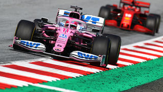 SPIELBERG, AUSTRIA - JULY 05: Sergio Perez of Mexico driving the (11) Racing Point RP20 Mercedes on track during the Formula One Grand Prix of Austria at Red Bull Ring on July 05, 2020 in Spielberg, Austria. (Photo by Mark Thompson/Getty Images)