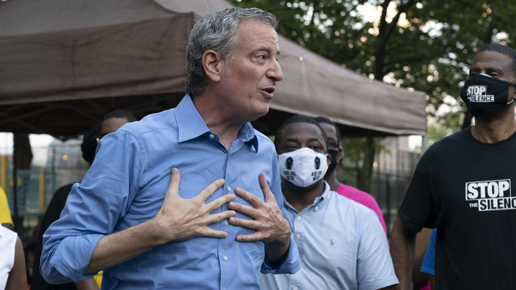 NY: Occupy the Corner rally in East Harlem Mayor Bill de Blasio speaks at Occupy the Corner rally in East Harlem in response on gun violence. Gun violence in 2020 surged by more than 100n New York City mostly in neighborhoods with high rate of pover