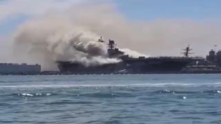 Bei einem Feuer  und einer Explosion auf einem Marineschiff in San Diego wurden 21 Menschen verletzt.