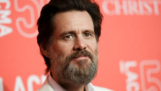 FILE - In this April 18, 2015 file photo, Jim Carrey arrives at LACMA's 50th Anniversary Gala in Los Angeles. Carrey says he was shocked and saddened to learn of the death of ex-girlfriend Cathriona White, likening the news to being hit by a lightning bolt. The 30-year-old makeup artist was found dead in her Sherman Oaks apartment on Monday, Sept. 28, according to the Los Angeles County Coroner¿s Office. Her death is being investigated as a possible suicide in the ongoing case with an examination scheduled for Wednesday.  (Photo by Richard Shotwell/Invision/AP, File) |