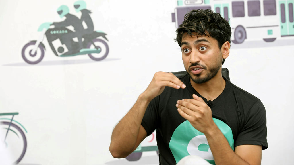 FILE PHOTO: Fahim Saleh, Co-founder/CEO of Gokada explains his company's operation during an interview with Reuters in Lagos, Nigeria May 3, 2019. Picture taken May 3, 2019. REUTERS/Temilade Adelaja/File Photo
