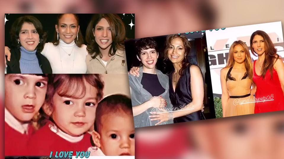 Jennifer Lopez zeigt ihre Schwestern Lynda und Leslie Ann.