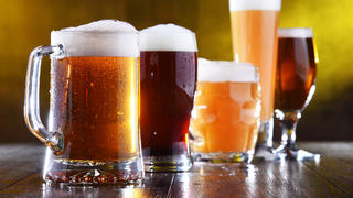 verschiedene Biersorten im Glas