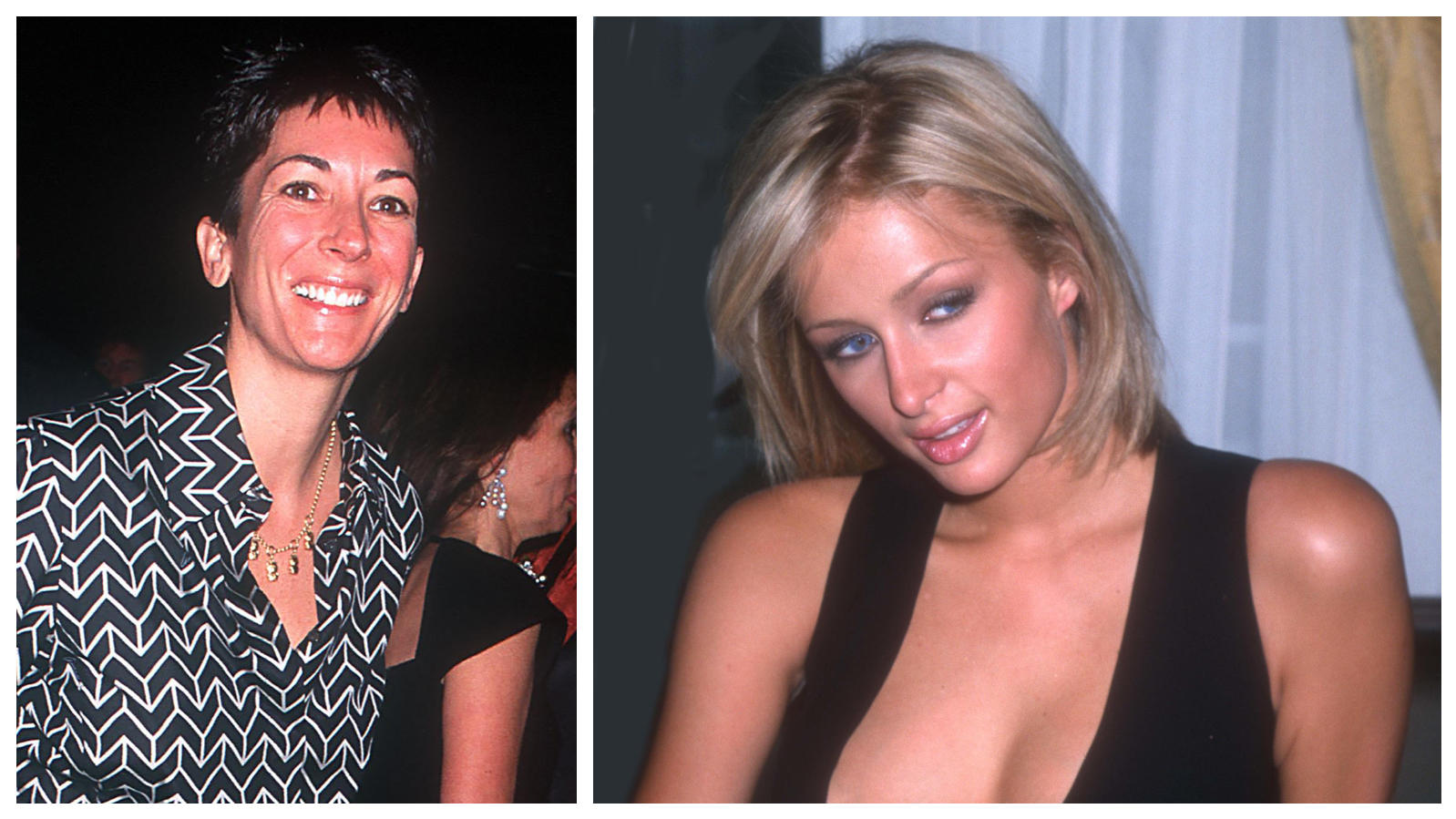 Ghislaine Maxwell (l.) wollte die junge Paris Hilton (r., im Jahr 2000) für Jeffrey Epstein