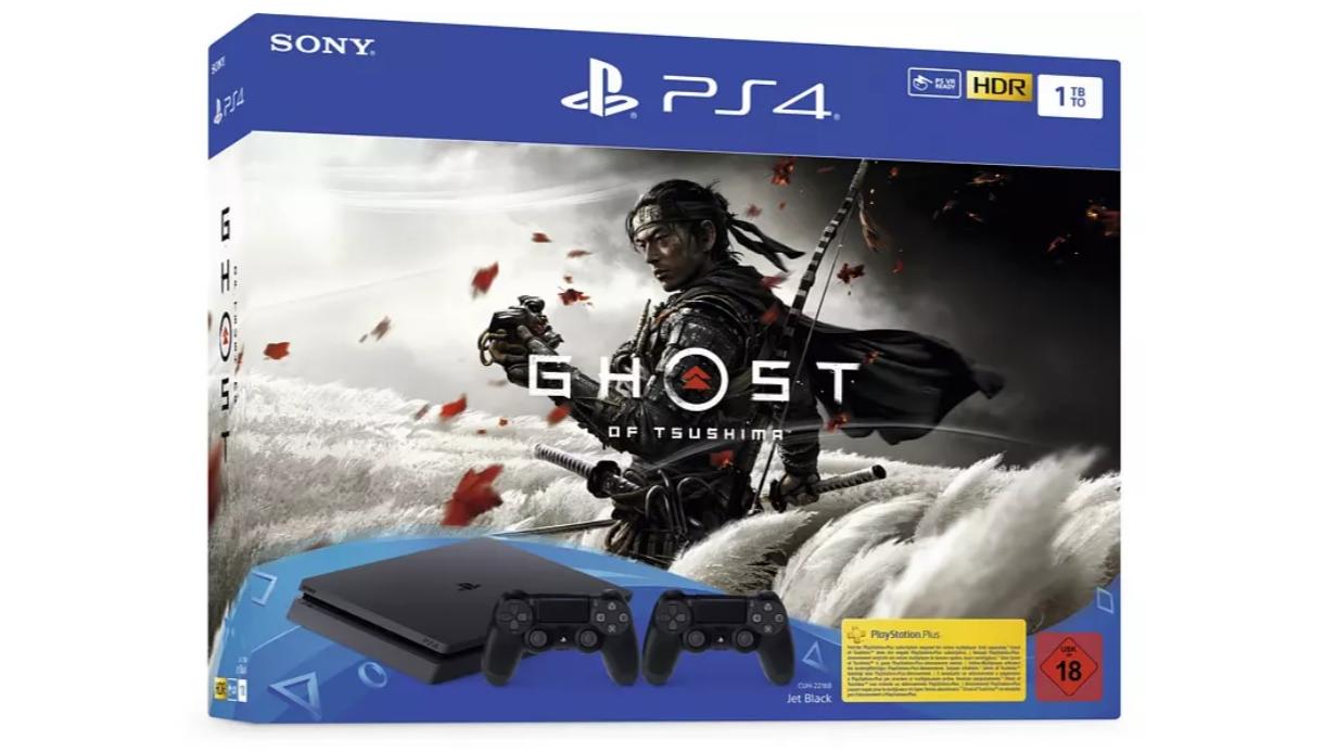 PS4 Slim im Bundle mit "Ghost of Tsushima" und einem Extra-Controller