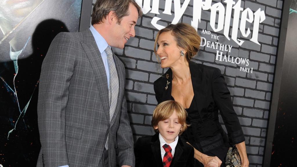 Matthew Broderick mit Sohn James Wilkie und Sarah Jessica Parker bei der Premiere von "Harry Potter und die Heiligtümer des Todes – Teil 1" in New York im November 2010.