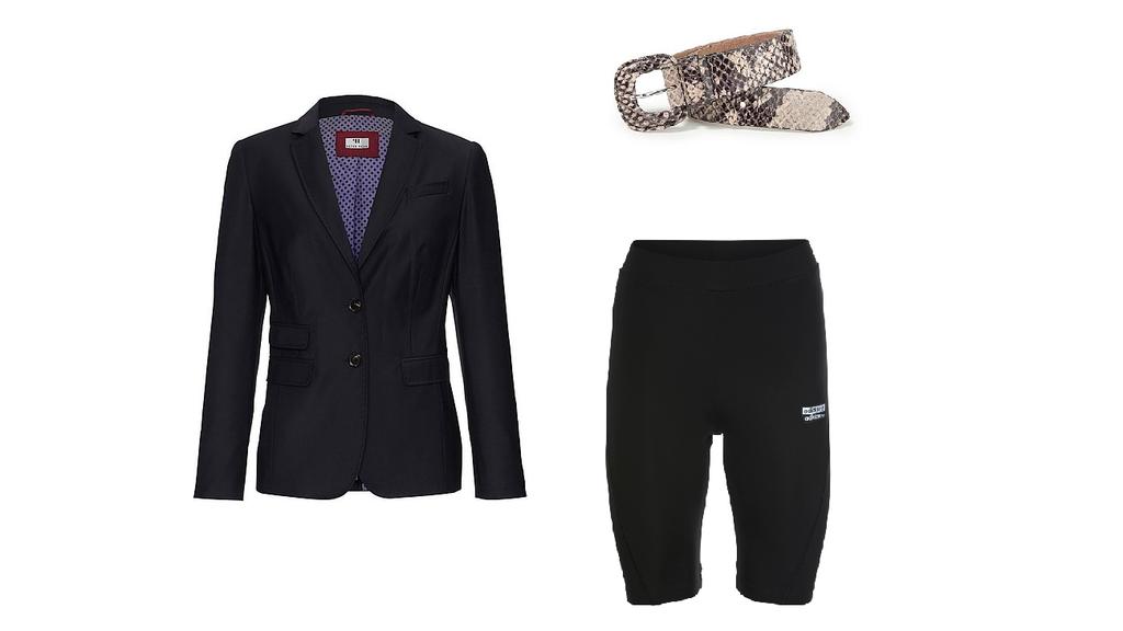 Blazer kombiniert mit Radlerhose.