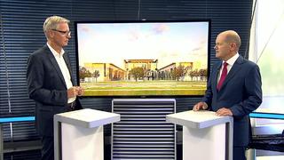 Lothar Keller interviewt Olaf Scholz (SPD)