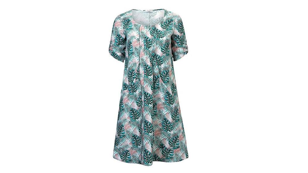 Plus-Size-Leinenkleid