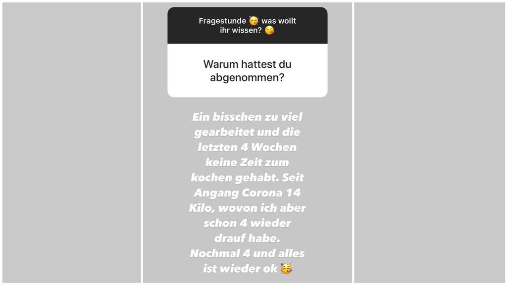 Darum hat Giulia Siegel an Gewicht verloren.