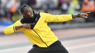  Leichtathletik WM in London, Usain Bolt nimmt Abschied   Retirement ceremony of Bolt Usain Bolt of Jamaica poses during his retirement ceremony following the World Athletics Championships in London on Aug. 13, 2017. PUBLICATIONxINxGERxSUIxAUTxHUNxONLY
