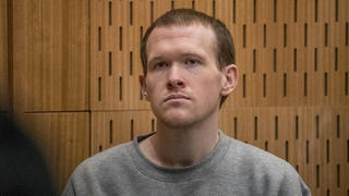 Brenton Tarrant, the gunman who shot and killed worshippers in the Christchurch mosque attacks, listens as Crown prosecutor Mark Zarifeh delivers his submission during Tarrant's sentencing at the High Court in Christchurch, New Zealand, August 27, 2020.  John Kirk-Anderson/Pool via REUTERS     TPX IMAGES OF THE DAY