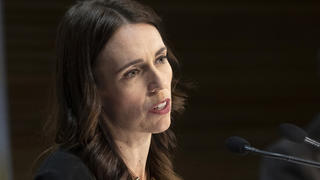 Prime Minister Jacinda Ardern during the post-Cabinet press conference with Director General of Health Dr Ashley Bloomfield in Wellington, New Zealand, Monday May 11, 2020. Ardern on Monday announced a plan to re-open the economy and the nation?s schools over the next 10 days. (Mark Mitchell/New Zealand Herald, Pool via AP) |
