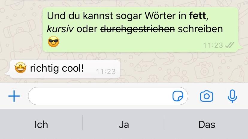 Screenshot WhatsApp Chatverlauf