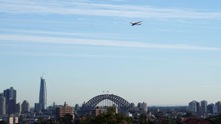FILE PHOTO: A view shows a Qantas Boeing 747 jumbo jet in Sydney, Australia, July 22, 2020.  REUTERS/Stephen Coates/File Photo