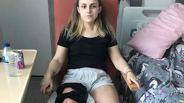 Meredith während ihres sechswöchigen Aufenthalts im Krankenhaus