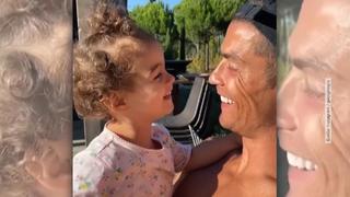 Cristiano Ronaldo mit Tochter