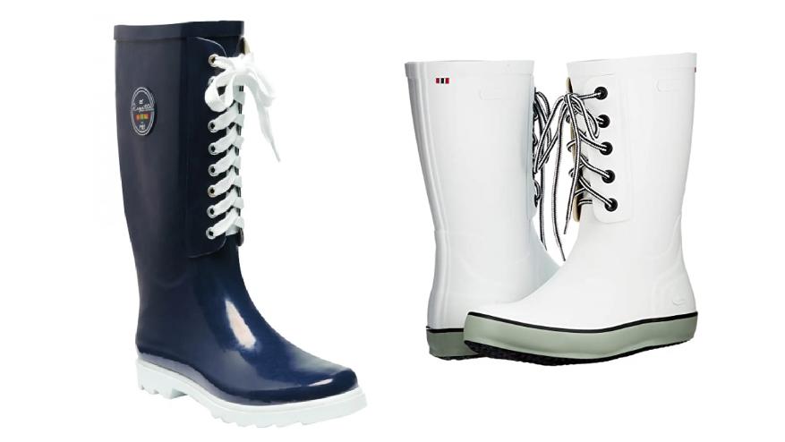 Modische Gummistiefel mit Schnürung