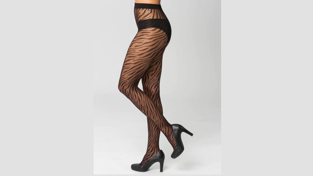 Feinstrumpfhose mit Animal-Print.