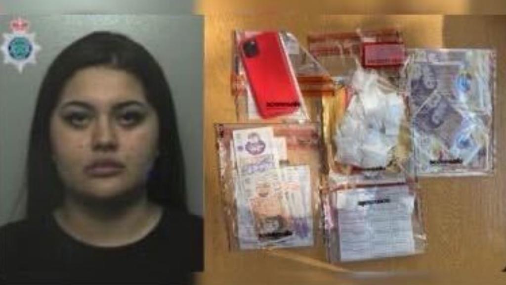 Die Beamten haben sechs Packungen Kokain in Alexandra Dobres Handtasche gefunden.
