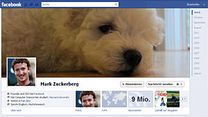 Facebook-Profil von Mark Zuckerberg