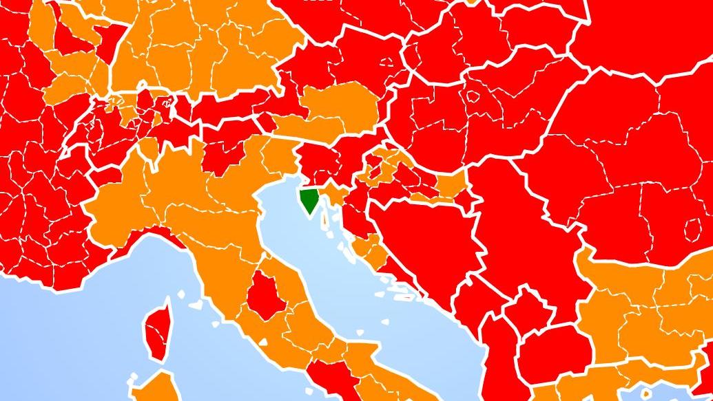 Kaum Corona Falle In Istrien Wie Sich Der Grune Fleck Auf Der Europa Karte Halt