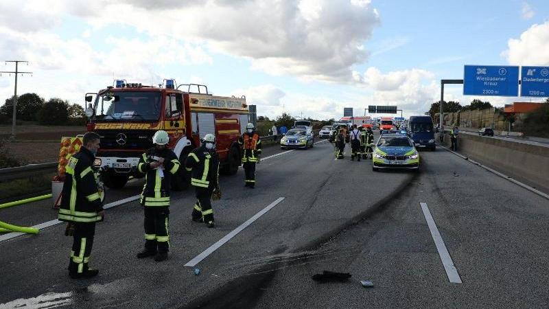 Unfall auf Autobahn A66