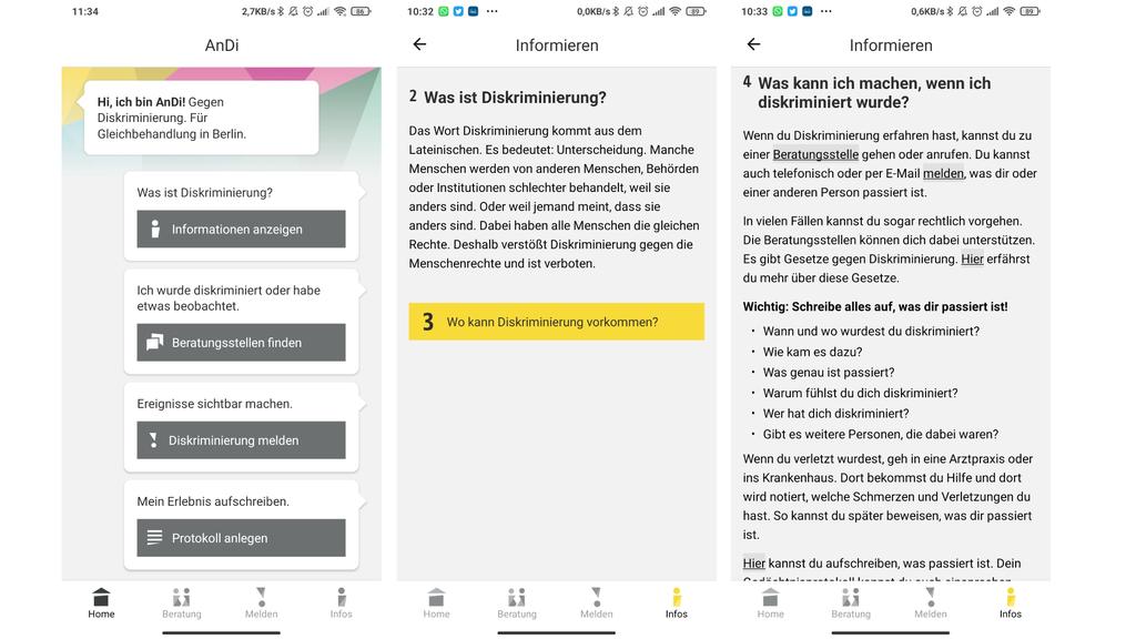 AnDi-App: Die "Landesstelle für Gleichberechtigung - gegen Diskriminierung" in Berlin hat ihre neue App gegen Diskriminierung vorgestellt.