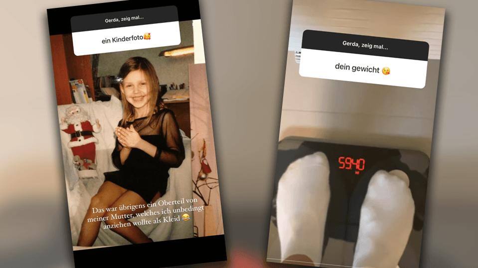 Gerda Lewis macht mit ihren Followern eine Instagram-Fragerunde.