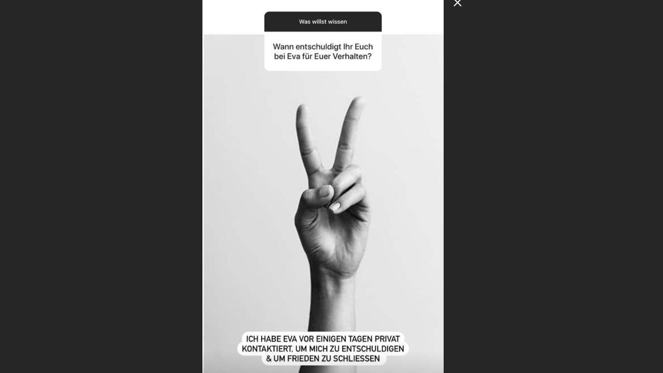 Jennifer Lange verrät auf Instagram, dass sie sich bei Eva Benetatou entschuldigt hat.