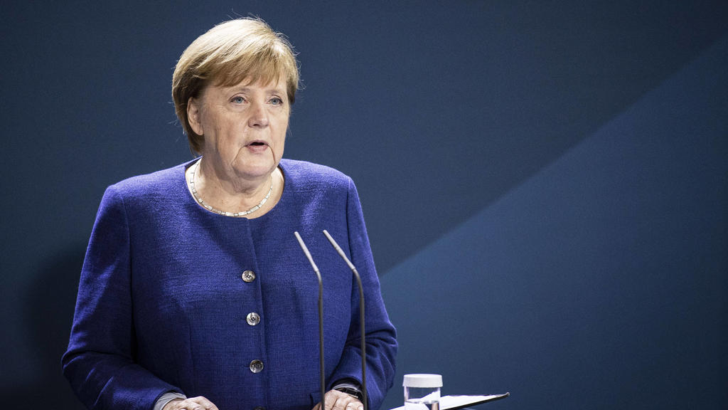 Angela Merkel, Bundeskanzlerin, aufgenommen im Rahmen eines Pressestatements zum Ergebnis der US-Wahl, in Berlin, 09.11.2020. Berlin Deutschland *** Angela Merkel, German Chancellor, recorded as part of a press statement on the outcome of the US ele