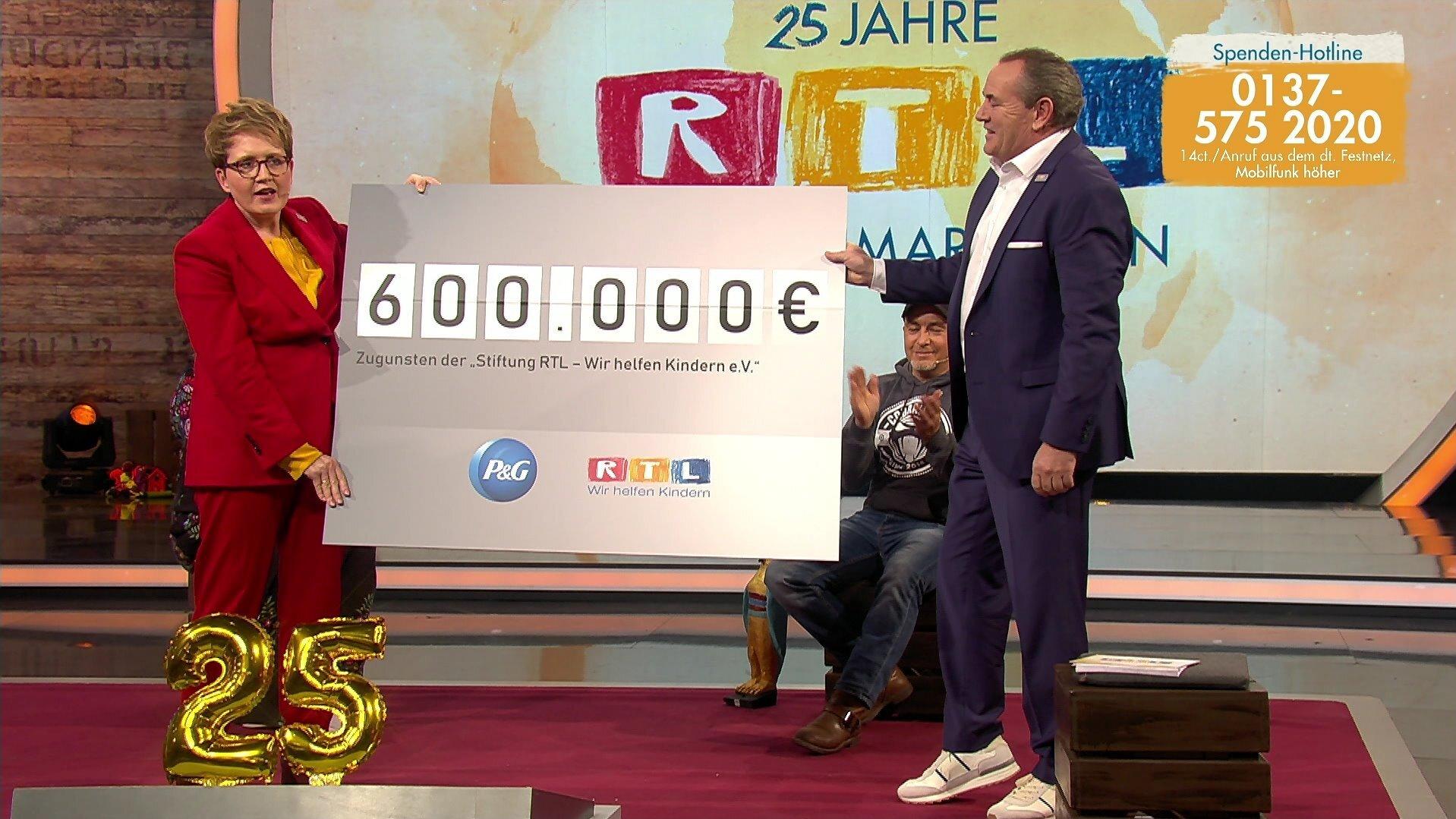 600.000 Euro spendet Procter & Gamble für den RTL-Spendenmarathon.