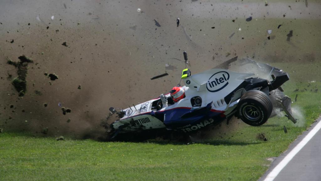 Robert Kubica crasht in Kanada 2007 spektakulär.