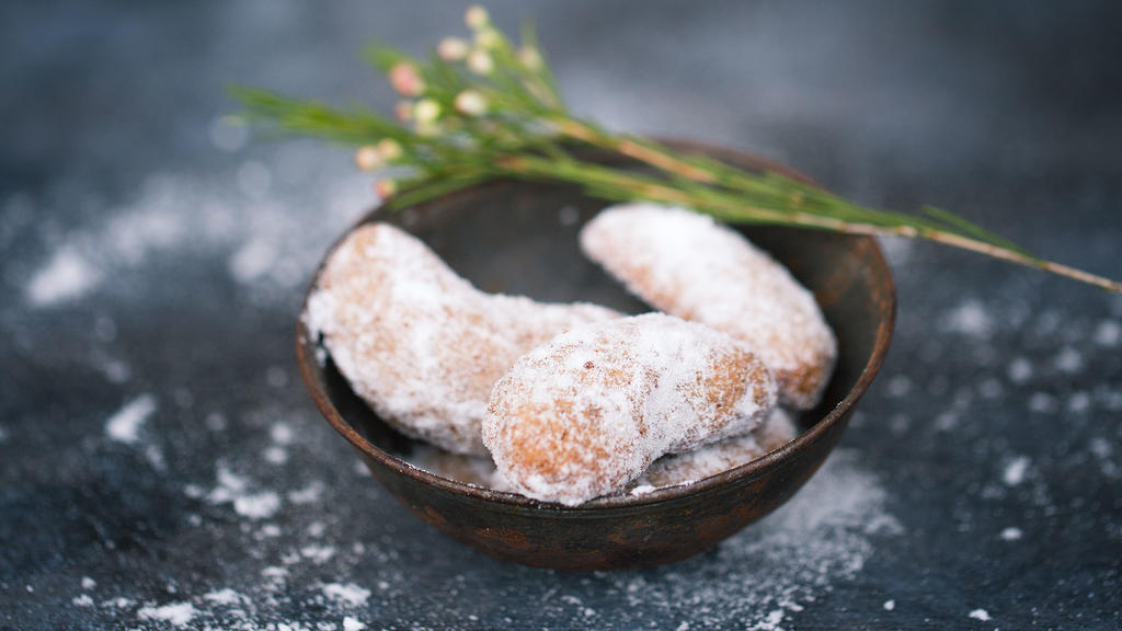 Vanillekipferl nach dem Rezept von Stefanie Reeb - ohne weißen Zucker