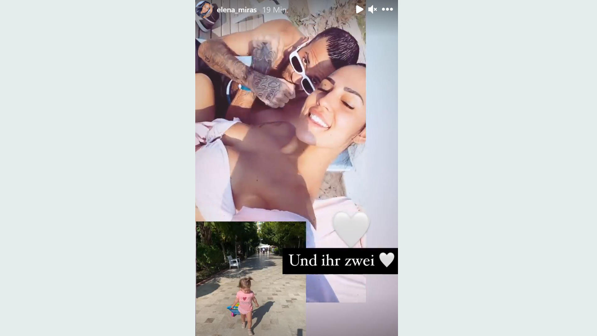 Elena Miras zeigt sich auf Instagram in den Armen eines unbekannten Mannes. 