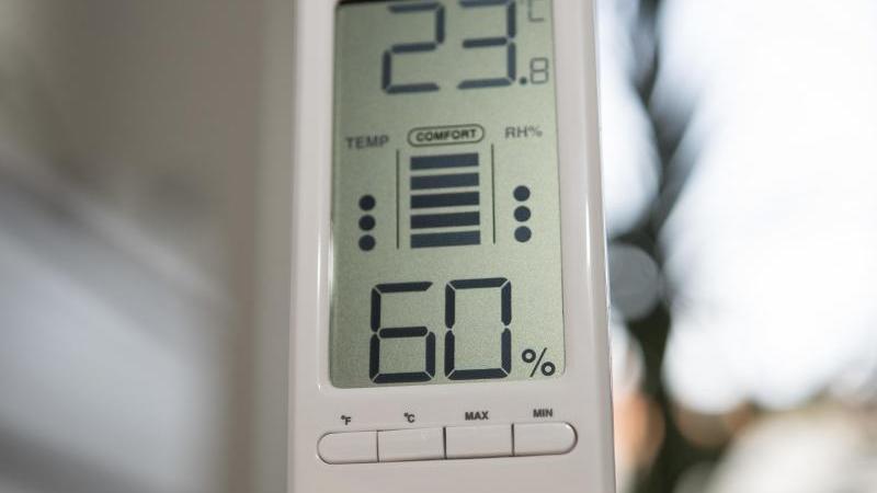 Ein Hygrometer misst in Räumen die relative Luftfeuchtigkeit. Ist diese zu hoch, kann schnell Schimmel entstehen. Foto: Robert Günther/dpa-tmn
