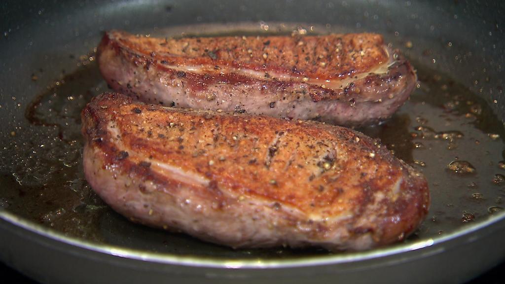 Entenbrust in der Pfanne gebraten