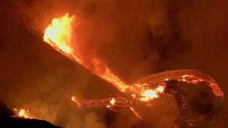 Lava erupts from Kilauea volcano in Hawaii, U.S. December 21, 2020 in this still image taken from social media video.  United States Geological Survey (USGS) /via REUTERS THIS IMAGE HAS BEEN SUPPLIED BY A THIRD PARTY. MANDATORY CREDIT. NO RESALES. NO ARCHIVES.