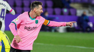 December 22, 2020, Valladolid, Spain: LIONEL MESSI of FC Barcelona, Barca celebrates a goal during La Liga football match played between Real Valladolid and FC Barcelona at Jose Zorrilla stadium. Messi has overtaken Brazil legend Pele to become the player to score the most goals for a single club after taking his tally to 644 on Tuesday. Valladolid Spain - ZUMAa181 20201222_zaa_a181_223 Copyright: xIrinaxR.xHipolitox 