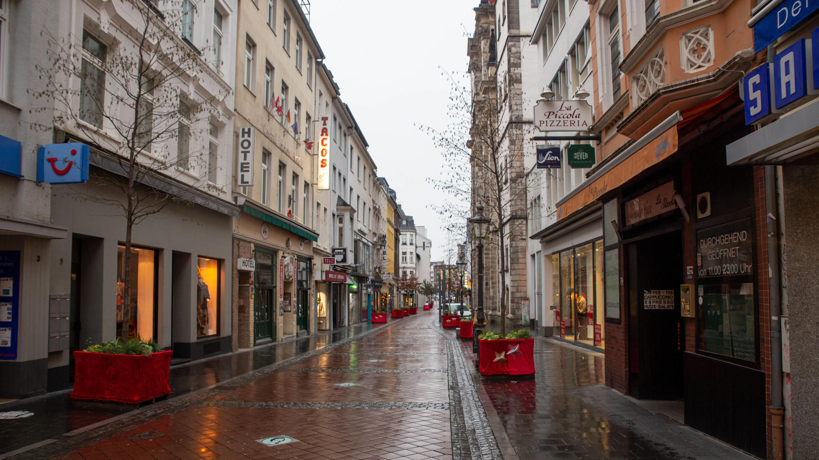 Leere Innenstadt von Bonn 