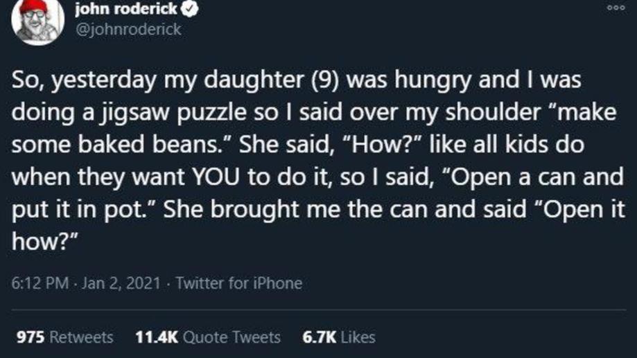 Tweet des Vaters auf Social Media