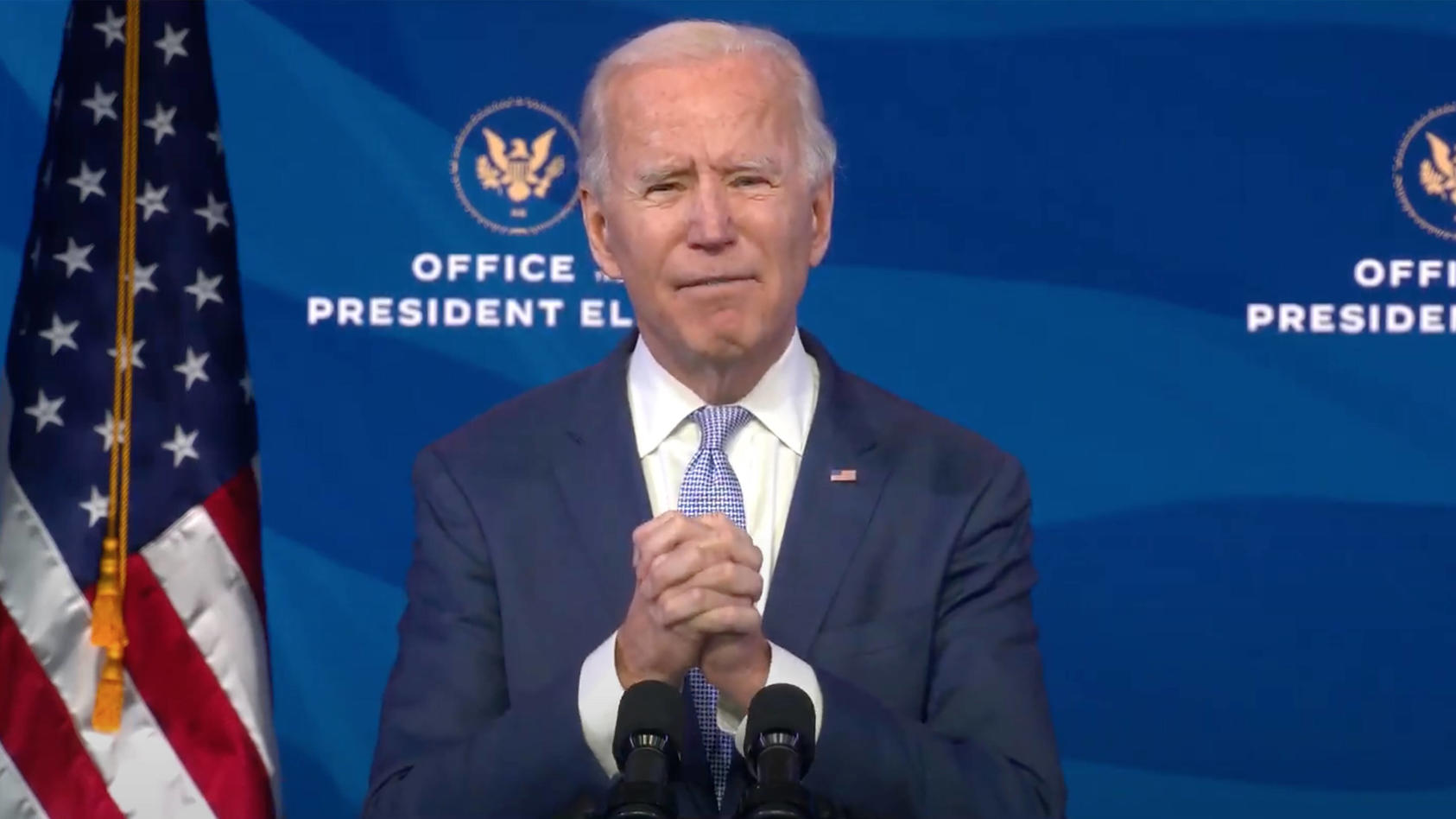  January 6, 2021, Wilmington, Delaware, USA: United States President-elect Joe Biden delivers remarks from the Queen Theatre in Wilmington, Delaware on the unrest in and around the US Capitol in Wilmington, Delaware on Wednesday, January 6, 2021. In 