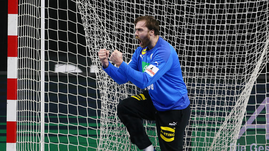 Deutschland vs. Österreich, Handball Länderspiel, EM-Qualifikation, Andreas Wolff D Lanxessarena Köln, 10.01.2021, *** Sport Germany vs Austria, Handball International, European Championship Qualification, Andreas Wolff D Lanxessarena Cologne, 10 01