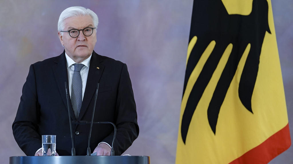 Appell des Bundespraesidenten zur staerkeren Nutzung des Homeoffice in Zeiten der Corona Pandemie Aktuell, 15.01.2021, Berlin, Bundespraesident Frank-Walter Steinmeier im Portrait beim Pressestatement zur Vorstellung eines gemeinsamen Appells zur st