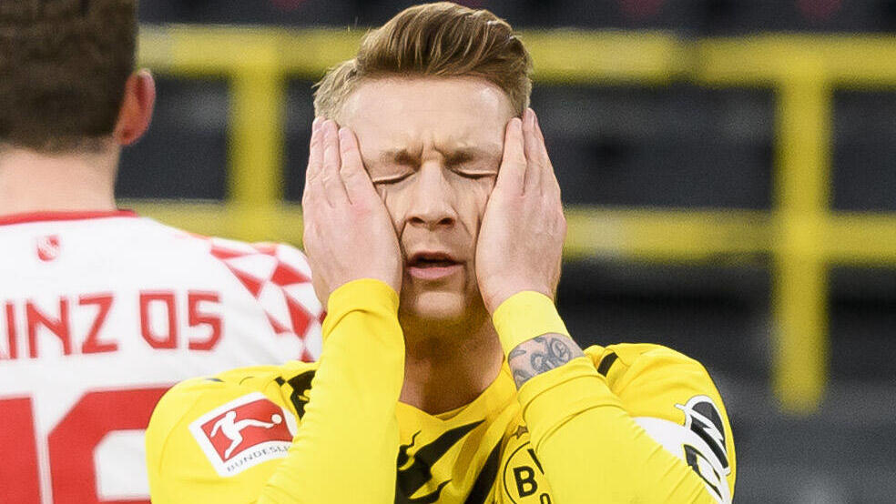 BV Borussia Dortmund vs. 1. FSV Mainz 04 - 1. Bundesliga Dortmund, Deutschland, 16.01.2021: Marco Reus Borussia Dortmund enttaeuscht bei dem Spiel der 1. Bundesliga zwischen BV Borussia Dortmund und 1. FSV Mainz 04 im Signal Iduna Park am 16. Januar