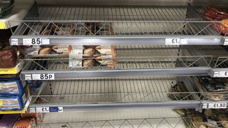 Wegen des Brexits sind die Supermarktregale in Nordirland leer.