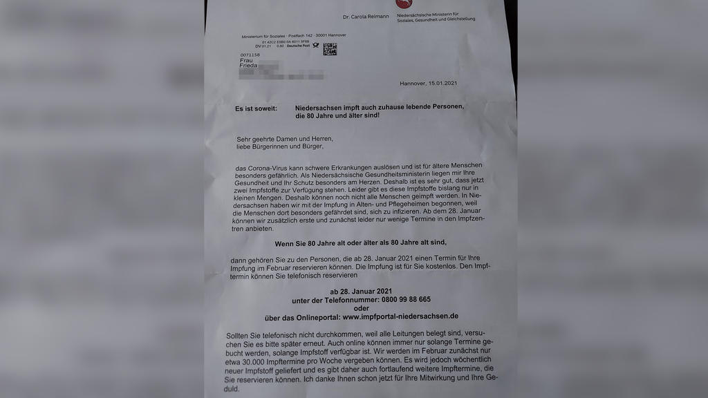 Niedersächsische Impfbenachrichtigung